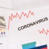 Inscription coronavirus, dollars and downward graphs