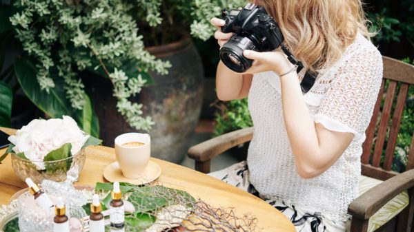 Photographer working for cosmetics brand